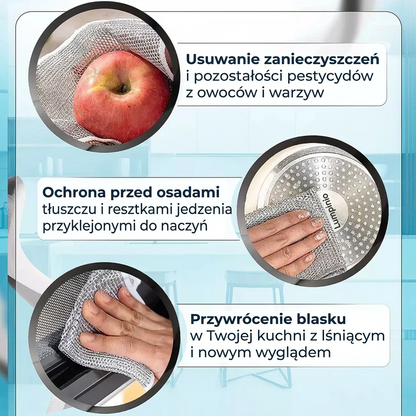 Lumpinio – Magiczne ściereczki z wełny stalowej (3szt.)