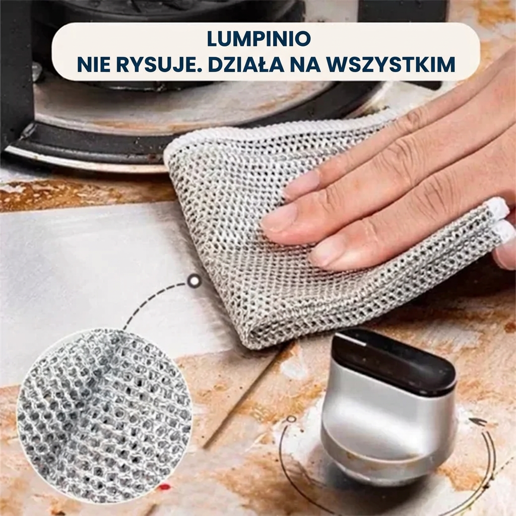 Lumpinio – Magiczne ściereczki z wełny stalowej (3szt.)